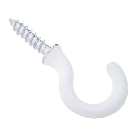 National Hardware National Hardware Vinyl Coated White Steel 3/4 in. L Cup Hook 10 lb 5 pk N248-443